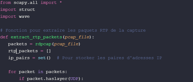 Script Python Scapy et analyse Wireshark